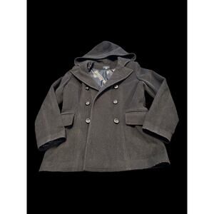 Sonoma Women's Wool Coat Size M Black Warm, Casual